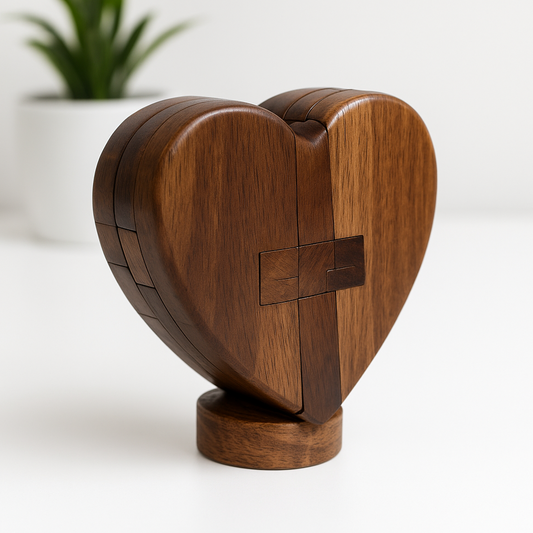 Entiquo Wooden Heart Puzzle Everlasting Gift