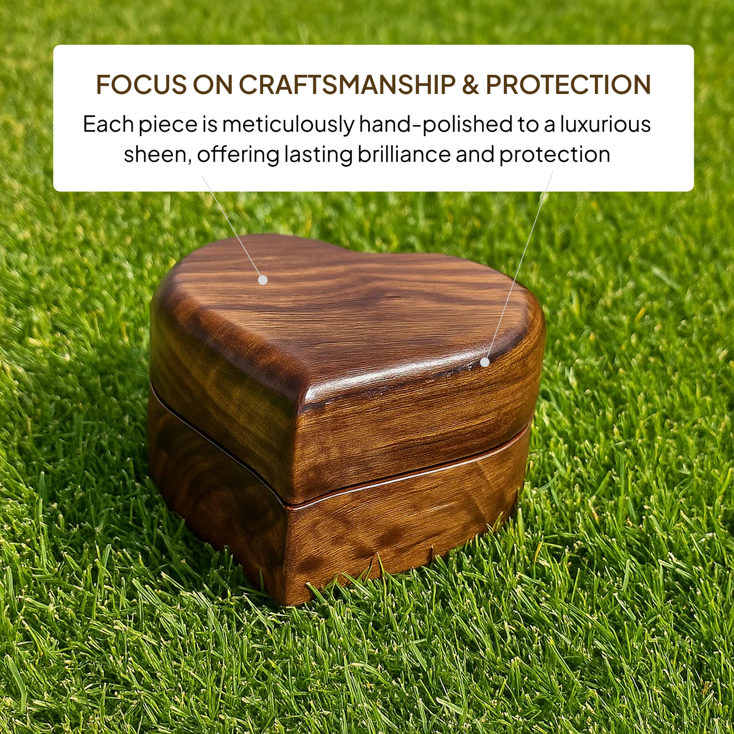 Wooden Heart Shaped Magnet Ring Box